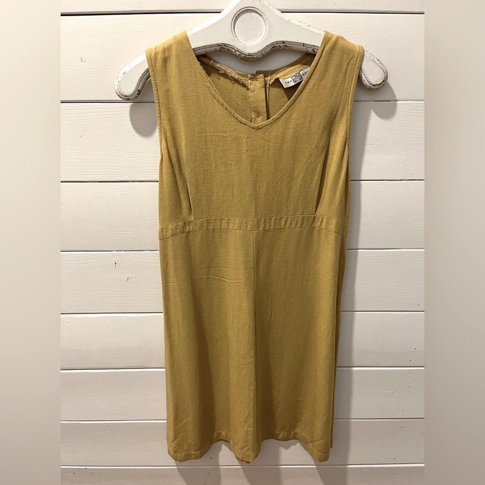 VTG TWO ROADS – SLEEVELESS MUSTARD DRESS – EST. SIZE M